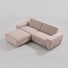 Modo 2 Seater Outdoor Sofa + Ottoman - Burgundy with Stone Aluminum