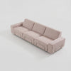 Modo 3 Seater Outdoor Sofa - Burgundy with Stone Aluminum