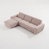 Modo 3 Seater Outdoor Sofa + Ottoman - Burgundy with Stone Aluminum