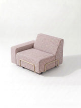 Modo Right End Outdoor - Burgundy with Stone Aluminum
