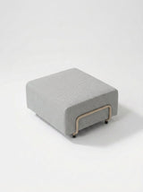 Modo Ottoman Outdoor - Gray with Stone Aluminum