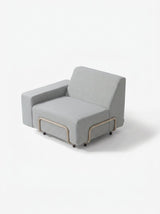 Modo Right End Outdoor - Gray with Stone Aluminum