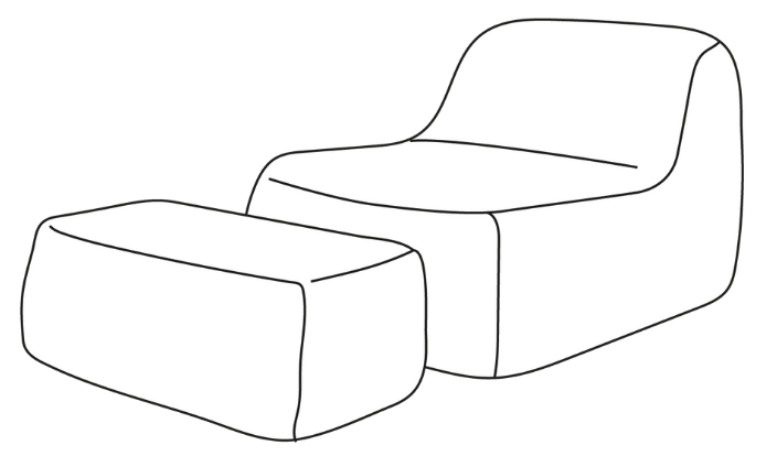 Icon for Dume Lounge Chair + Ottoman Vegan Leather - Saddle