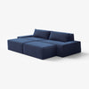 Modo 2 Piece (102") Sofa + 2 Ottoman - Velvet - Pacific