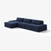 Modo 3 Piece (142") Sofa + Ottoman - Velvet - Pacific