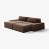 Modo 2 Piece (102") Sofa + 2 Ottoman - Velvet - Portobello