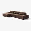 Modo 3 Piece (142") Sofa + Ottoman - Velvet - Portobello