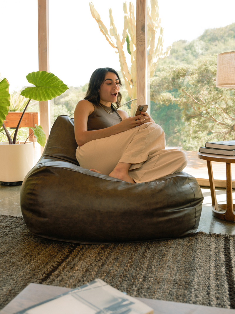 Dune Lounge Chair Vegan Leather - Cacao