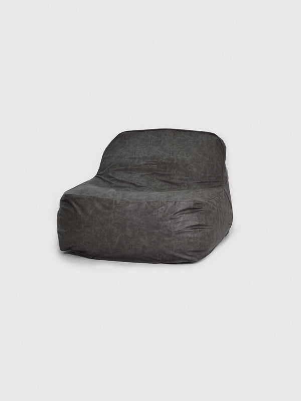 Dune Vegan Leather Chair Cover - Charcoal