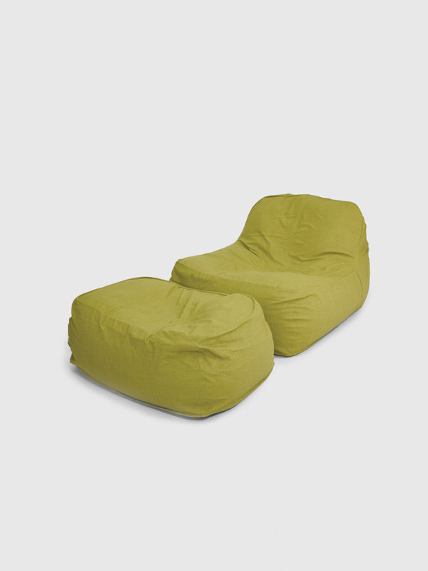 Dune Lounge Chair + Ottoman Outdoor - Curry
