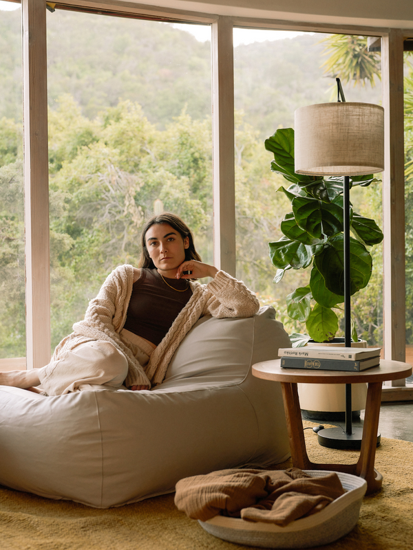 Vegan leather caramel lennon lounge chair deals