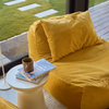 Dune Lounge Chair Velvet - Saffron