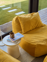 Dune Lounge Chair Velvet - Saffron