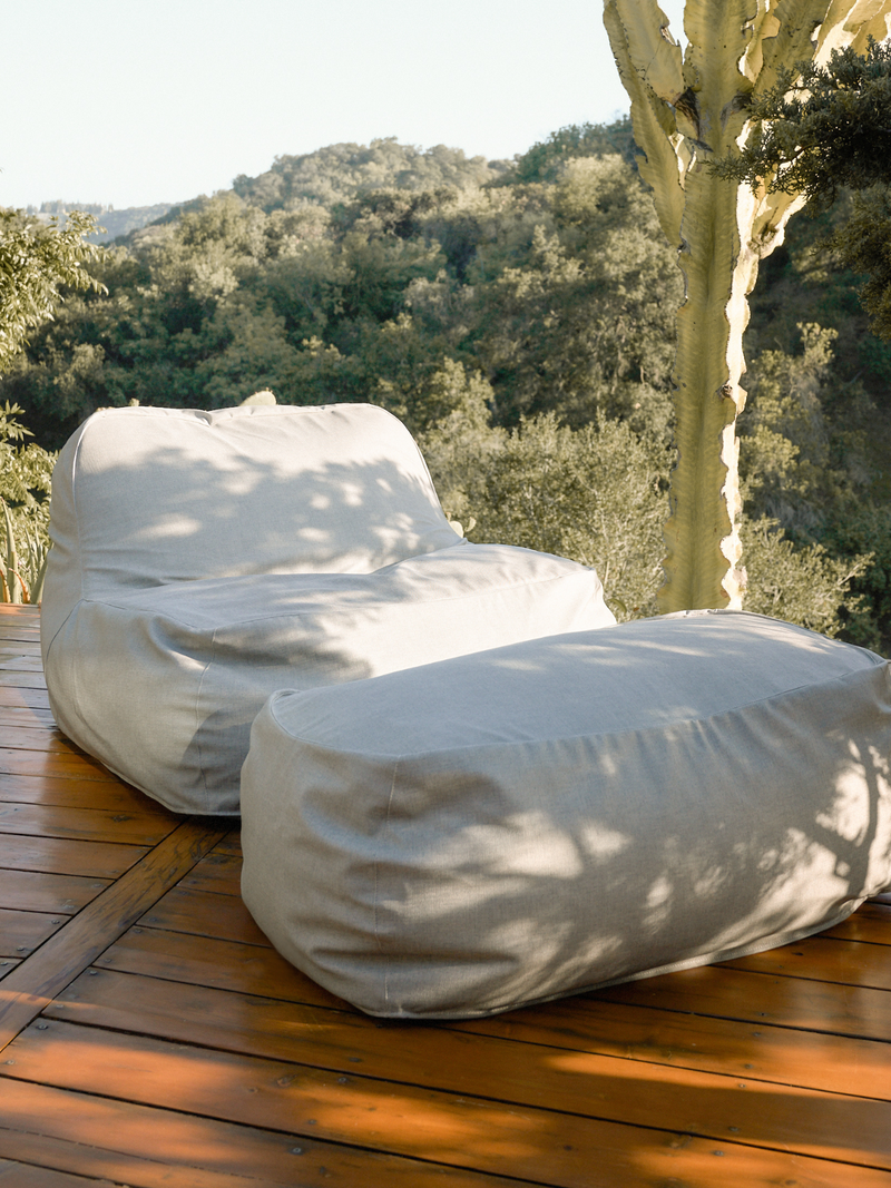 Dune Lounge Chair + Ottoman Outdoor - Gray