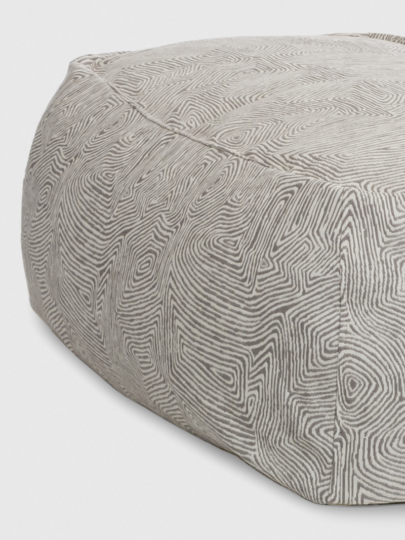 Dune Indoor Ottoman Cover - Swell Gray