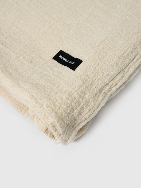 Gasa Cotton Throw Blanket - Natural