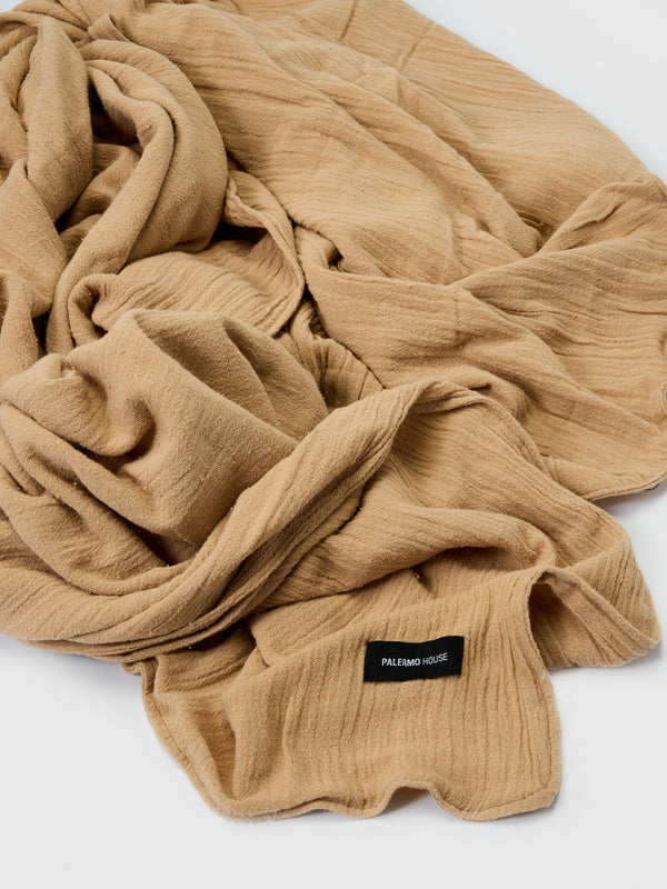 Gasa Cotton Throw Blanket - Sand