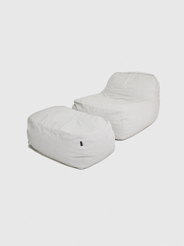 Dune Lounge Chair + Ottoman Outdoor - Off White